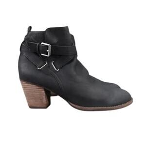 Sam Edelman Shoes Womens 9.5 Booties Fashion Leather Classic Biker Morris Black